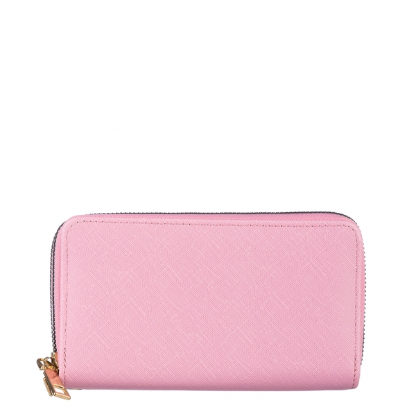 Γυναικείο πορτοφόλι ροζ από οικολογικό δέρμα  Mairin, 2 - Kalapod.gr