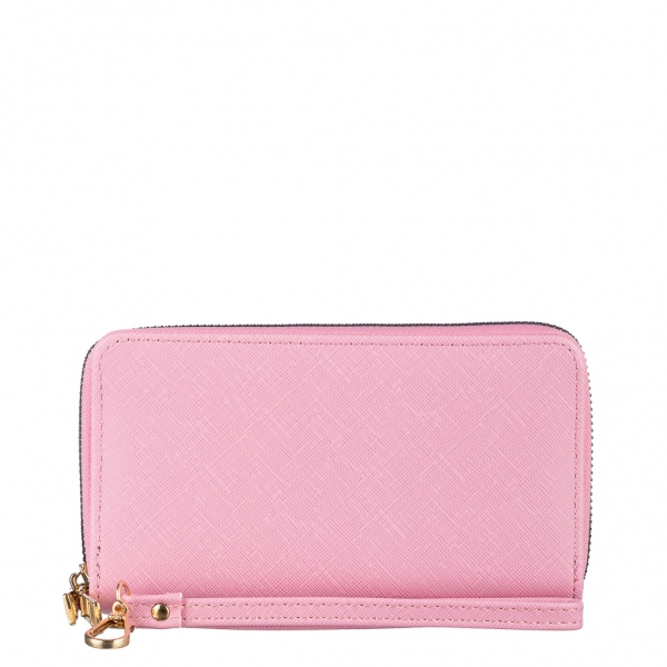 Γυναικείο πορτοφόλι ροζ από οικολογικό δέρμα  Mairin, 6 - Kalapod.gr