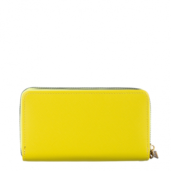 Γυναικείο πορτοφόλι κίτρινο από οικολογικό δέρμα  Mairin, 5 - Kalapod.gr