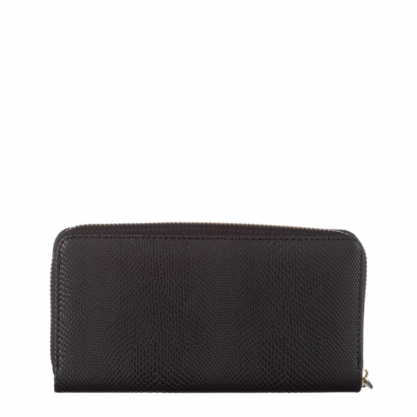 Γυναικείο πορτοφόλι μαύρο από οικολογικό δέρμα  Nidia, 5 - Kalapod.gr