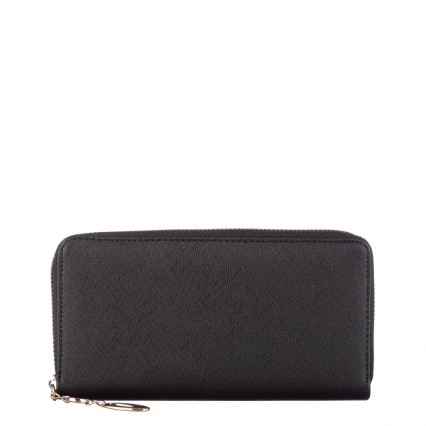 Γυναικείο πορτοφόλι μαύρο από ύφασμα  Rayen, 2 - Kalapod.gr