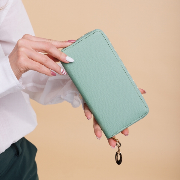 Γυναικείο πορτοφόλι πράσινο από ύφασμα  Rayen - Kalapod.gr