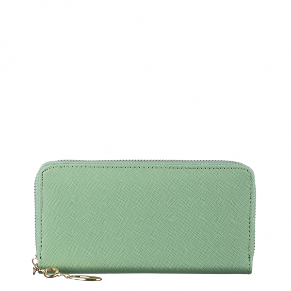 Γυναικείο πορτοφόλι πράσινο από ύφασμα  Rayen, 2 - Kalapod.gr