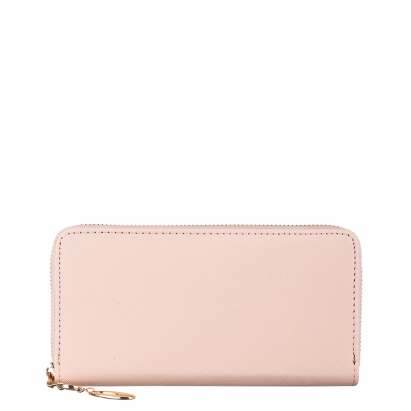 Γυναικείο πορτοφόλι ροζ από ύφασμα  Rayen, 2 - Kalapod.gr