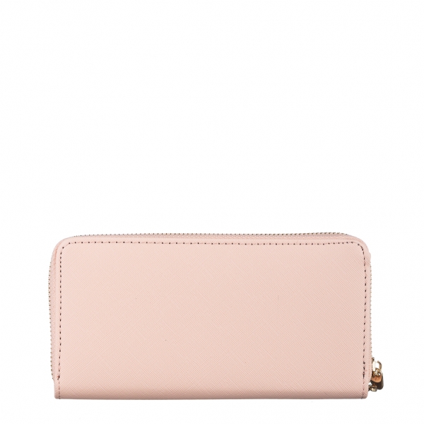 Γυναικείο πορτοφόλι ροζ από ύφασμα  Rayen, 5 - Kalapod.gr