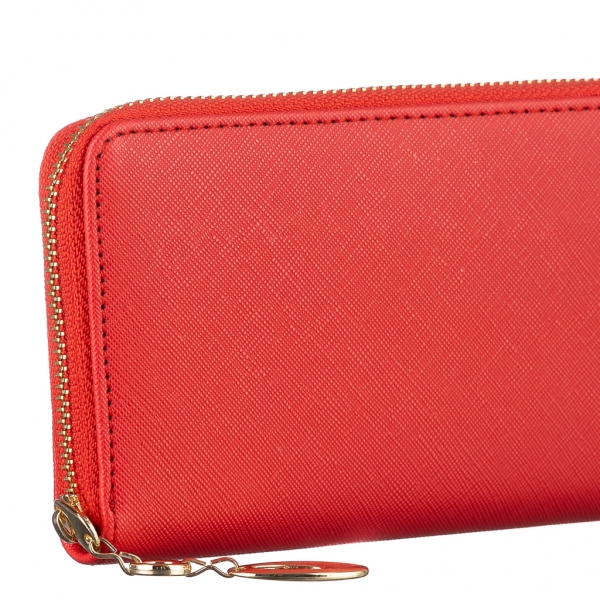 Γυναικείο πορτοφόλι κόκκινο από ύφασμα  Rayen, 4 - Kalapod.gr