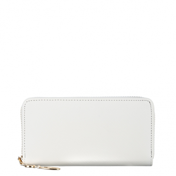 Γυναικείο πορτοφόλι λευκό από ύφασμα  Rayen, 2 - Kalapod.gr