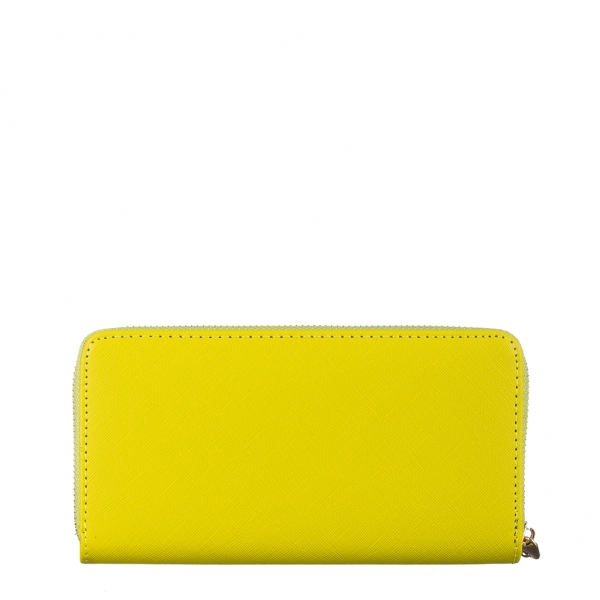 Γυναικείο πορτοφόλι κίτρινο από ύφασμα  Rayen, 5 - Kalapod.gr