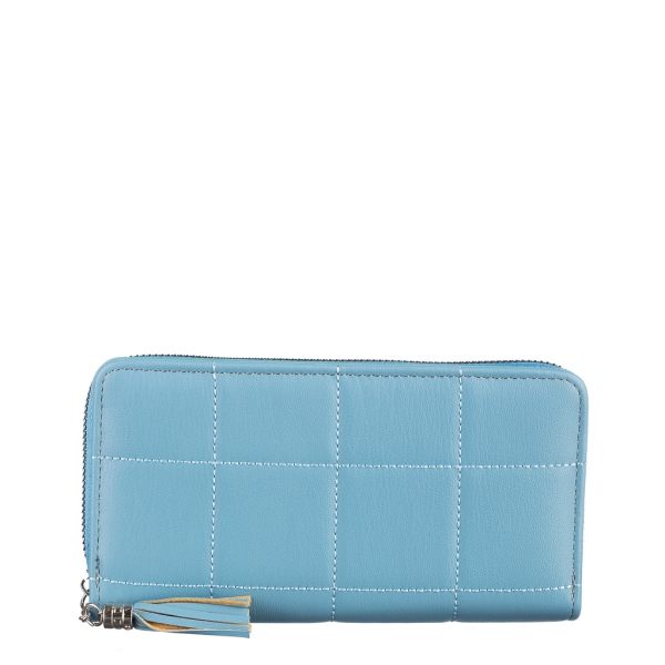 Γυναικείο πορτοφόλι μπλε   από οικολογικό δέρμα  Johana, 2 - Kalapod.gr