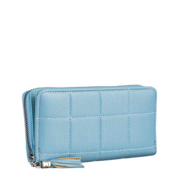 Γυναικείο πορτοφόλι μπλε   από οικολογικό δέρμα  Johana, 3 - Kalapod.gr