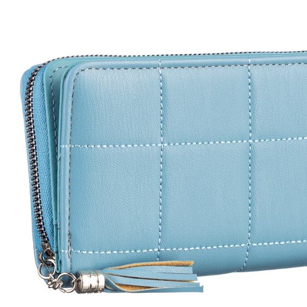Γυναικείο πορτοφόλι μπλε   από οικολογικό δέρμα  Johana, 4 - Kalapod.gr