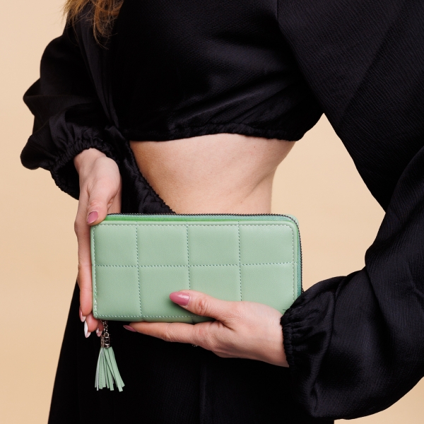 Γυναικείο πορτοφόλι πράσινο από οικολογικό δέρμα  Johana - Kalapod.gr
