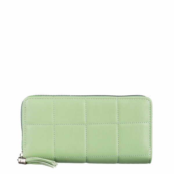 Γυναικείο πορτοφόλι πράσινο από οικολογικό δέρμα  Johana, 2 - Kalapod.gr