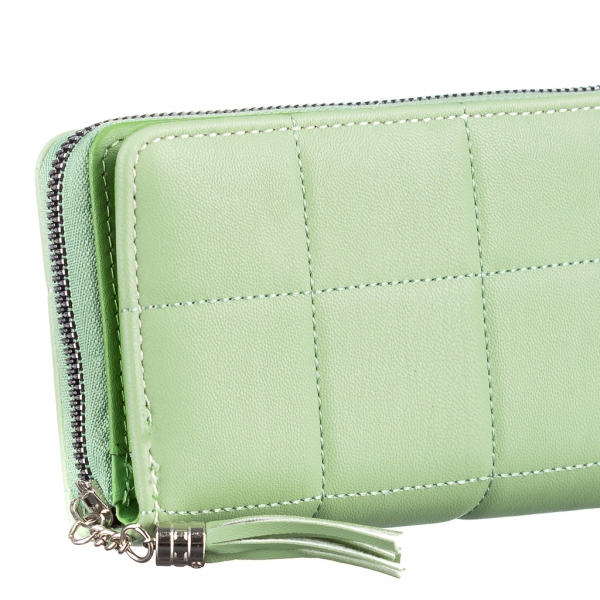 Γυναικείο πορτοφόλι πράσινο από οικολογικό δέρμα  Johana, 4 - Kalapod.gr