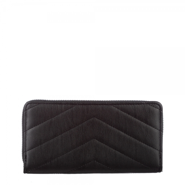 Γυναικείο πορτοφόλι μαύρο από οικολογικό δέρμα  Zoraida, 5 - Kalapod.gr