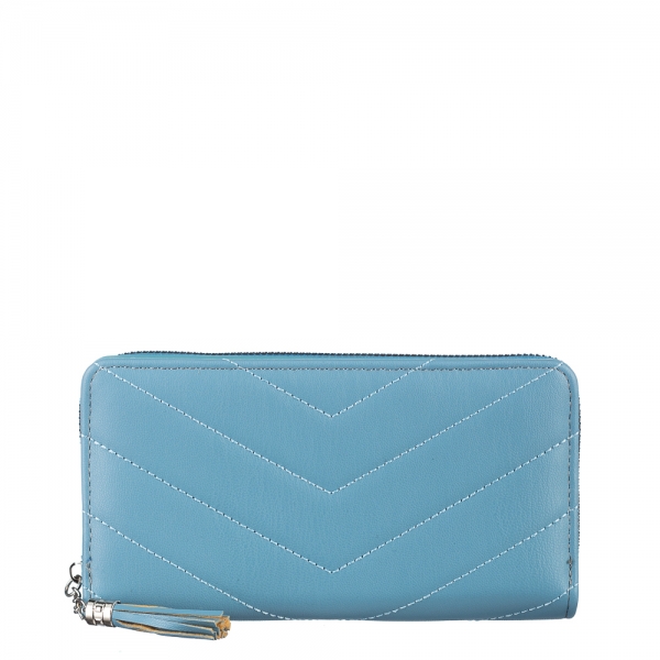 Γυναικείο πορτοφόλι μπλε από οικολογικό δέρμα  Zoraida, 2 - Kalapod.gr