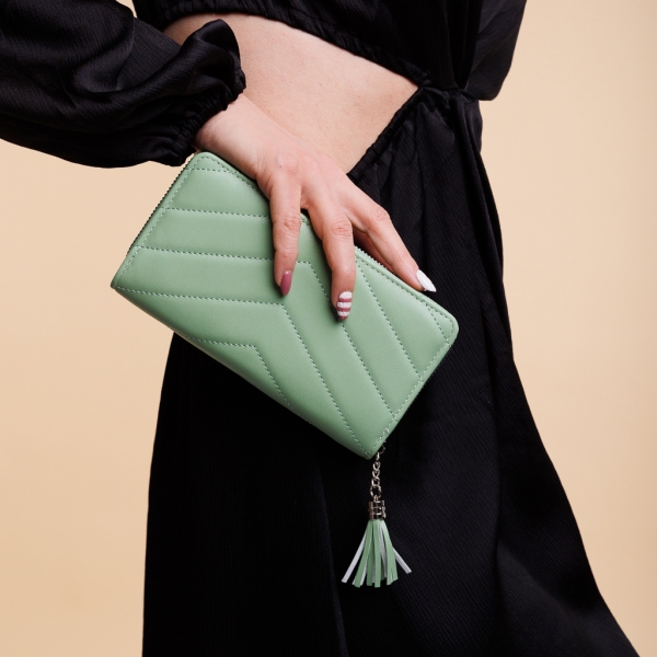Γυναικείο πορτοφόλι πράσινο από οικολογικό δέρμα  Zoraida - Kalapod.gr
