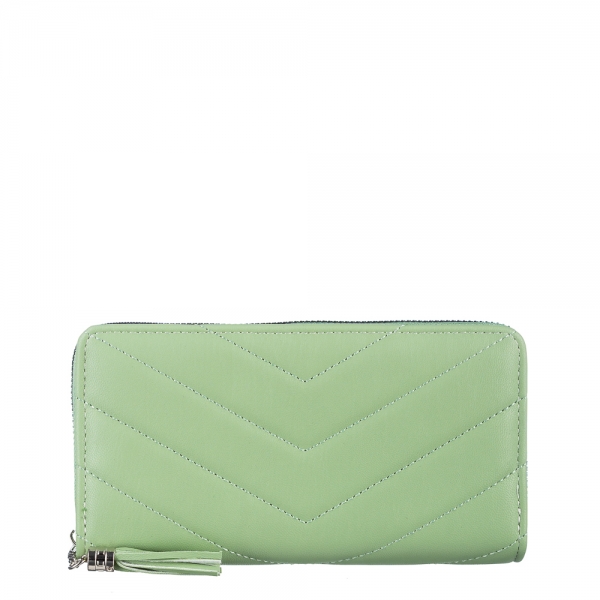 Γυναικείο πορτοφόλι πράσινο από οικολογικό δέρμα  Zoraida, 2 - Kalapod.gr