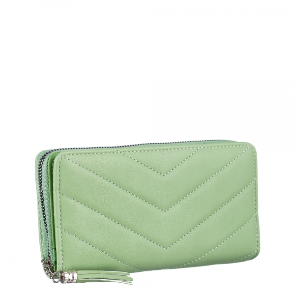 Γυναικείο πορτοφόλι πράσινο από οικολογικό δέρμα  Zoraida, 3 - Kalapod.gr