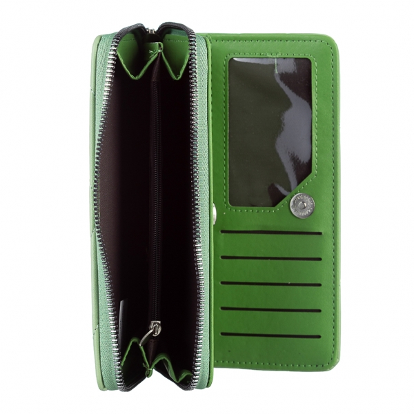 Γυναικείο πορτοφόλι πράσινο από οικολογικό δέρμα  Zoraida, 6 - Kalapod.gr