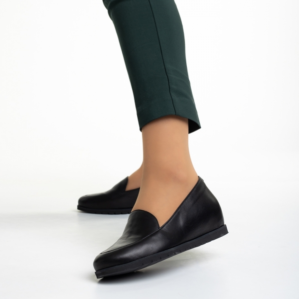Γυναικεία παπούτσια Marco μαύρα από φυσικό δέρμα Liss, 3 - Kalapod.gr