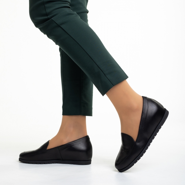 Γυναικεία παπούτσια Marco μαύρα από φυσικό δέρμα Liss, 4 - Kalapod.gr