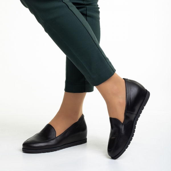 Γυναικεία παπούτσια Marco μαύρα από φυσικό δέρμα Liss, 5 - Kalapod.gr
