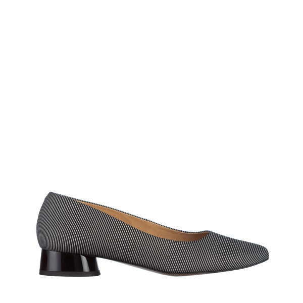 Γυναικεία παπούτσια Marco μαύρα με ασημί από φυσικό δέρμα Meral, 2 - Kalapod.gr
