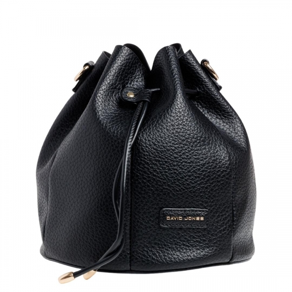 Γυναικεία τσάντα David Jones μαύρη από οικολογικό δέρμα  Aiza, 2 - Kalapod.gr