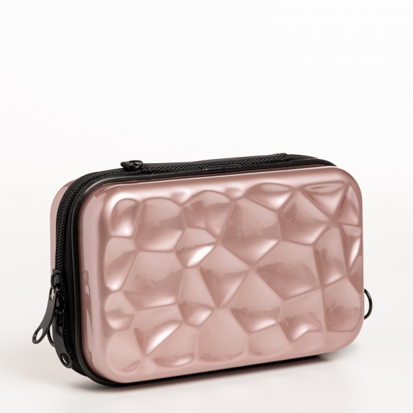 Γυναικεία τσάντα καλλυντικών ροζ από ακρυλικό  Carlota, 3 - Kalapod.gr