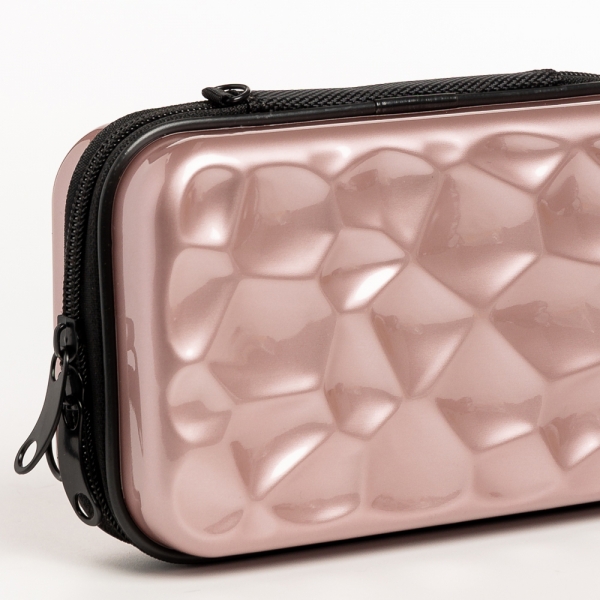 Γυναικεία τσάντα καλλυντικών ροζ από ακρυλικό  Carlota, 4 - Kalapod.gr