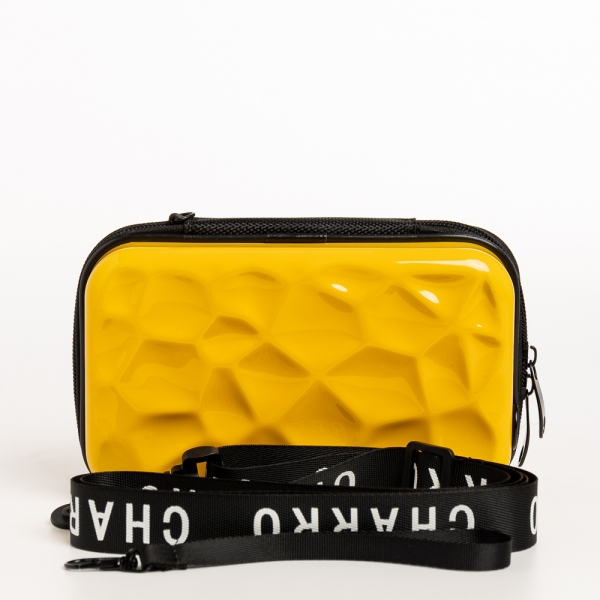 Γυναικεία τσάντα καλλυντικών κίτρινη από ακρυλικό  Carlota, 6 - Kalapod.gr