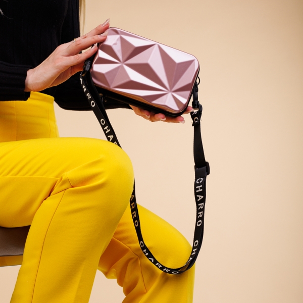 Γυναικεία τσάντα καλλυντικών ροζ από ακρυλικό  Mirta - Kalapod.gr
