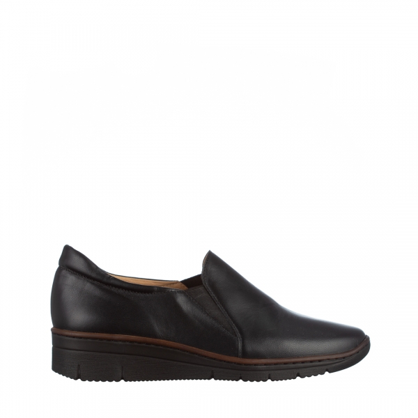 Γυναικεία παπούτσια μαύρα από φυσικό δέρμα Misaki, 2 - Kalapod.gr