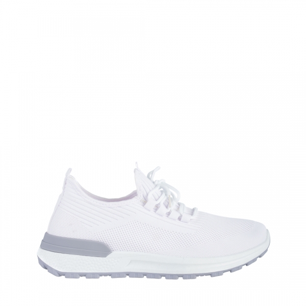 Ανδρικά αθλητικά παπούτσια  λευκά από ύφασμα Lital, 2 - Kalapod.gr