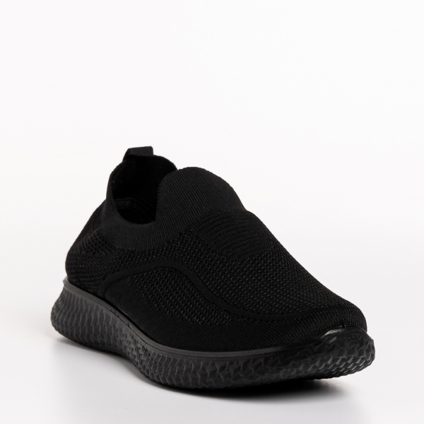 Ανδρικά αθλητικά παπούτσια μαύρα από ύφασμα  Gilberto, 3 - Kalapod.gr