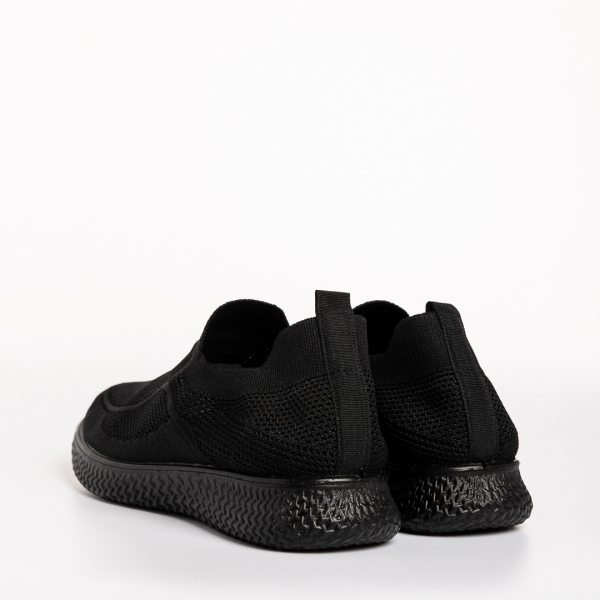 Ανδρικά αθλητικά παπούτσια μαύρα από ύφασμα  Gilberto, 4 - Kalapod.gr