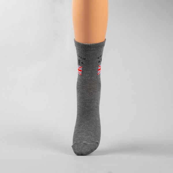 Σετ 2 ζευγάρια παιδικές κάλτσες Lee Cooper Edhy κόκκινα και γκρί, 2 - Kalapod.gr