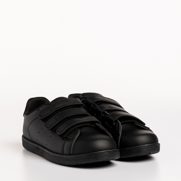 Παιδικά αθλητικά παπούτσια  μαύρα  από οικολογικό δέρμα Barney - Kalapod.gr