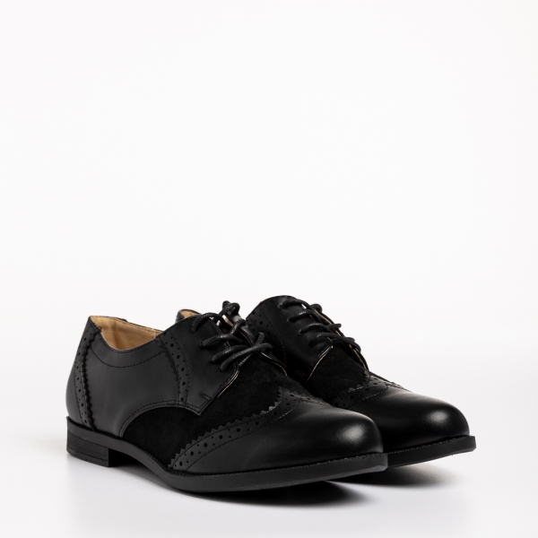 Γυναικεία παπούτσια  μαύρα από οικολογικό δέρμα Briar, 3 - Kalapod.gr