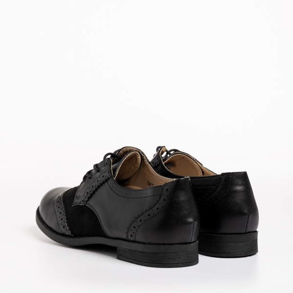 Γυναικεία παπούτσια  μαύρα από οικολογικό δέρμα Briar, 4 - Kalapod.gr