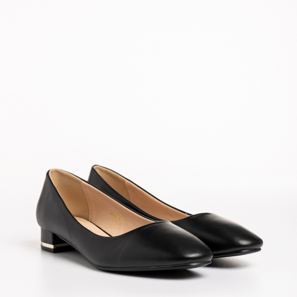 Γυναικεία παπούτσια  μαύρα από οικολογικό δέρμα Bernarda - Kalapod.gr
