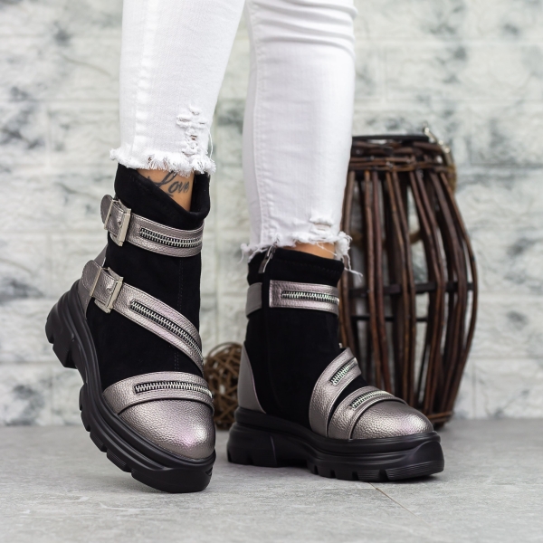 Γυναικείες Μπότες Gretchen Guncolor-Μαύρο, 4 - Kalapod.gr