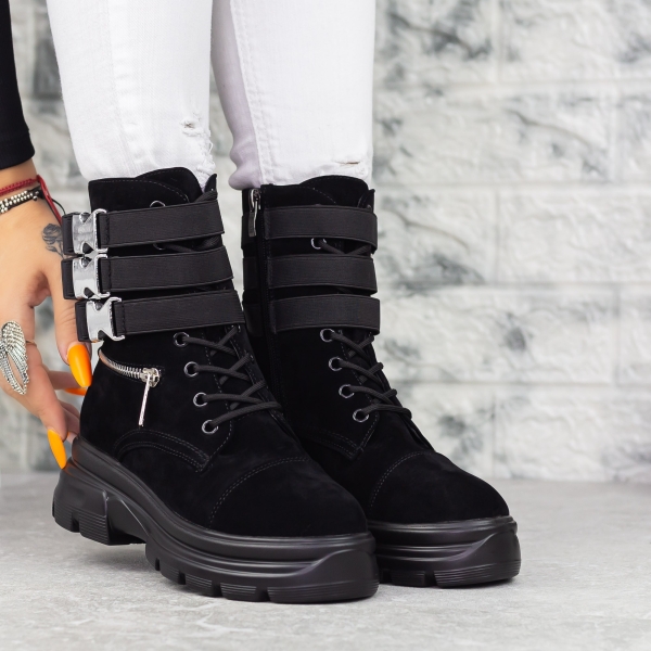 Γυναικείες Μπότες Nuera Μαύρο, 2 - Kalapod.gr