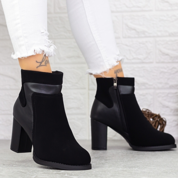 Γυναίκες μποτάκια με τακούνια Ryliana  Μαύρο - Kalapod.gr