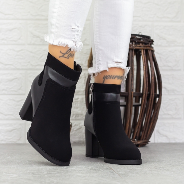 Γυναίκες μποτάκια με τακούνια Ryliana  Μαύρο, 4 - Kalapod.gr