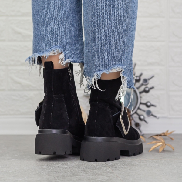 Γυναικείες μπότες με πλατφόρμα Rudie Μαύρο, 5 - Kalapod.gr