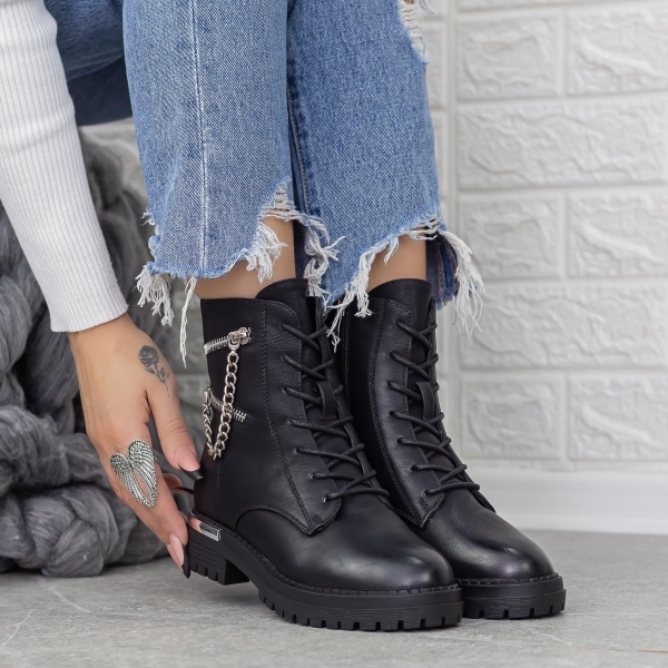 Γυναικείες Μπότες Nathalie Μαύρο, 2 - Kalapod.gr