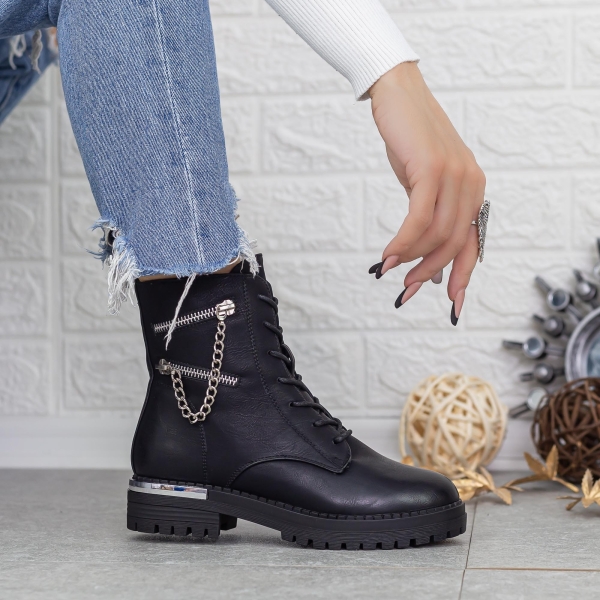 Γυναικείες Μπότες Nathalie Μαύρο, 3 - Kalapod.gr