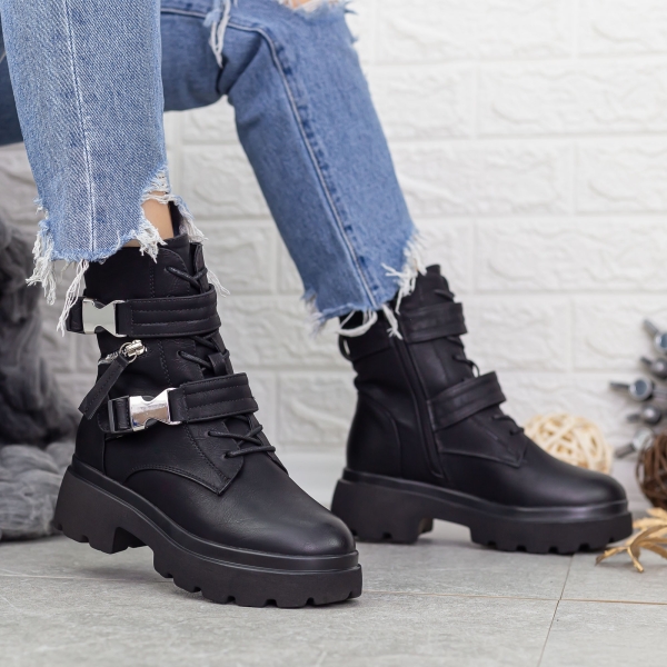 Γυναικείες μπότες με πλατφόρμα Mihani Μαύρο - Kalapod.gr